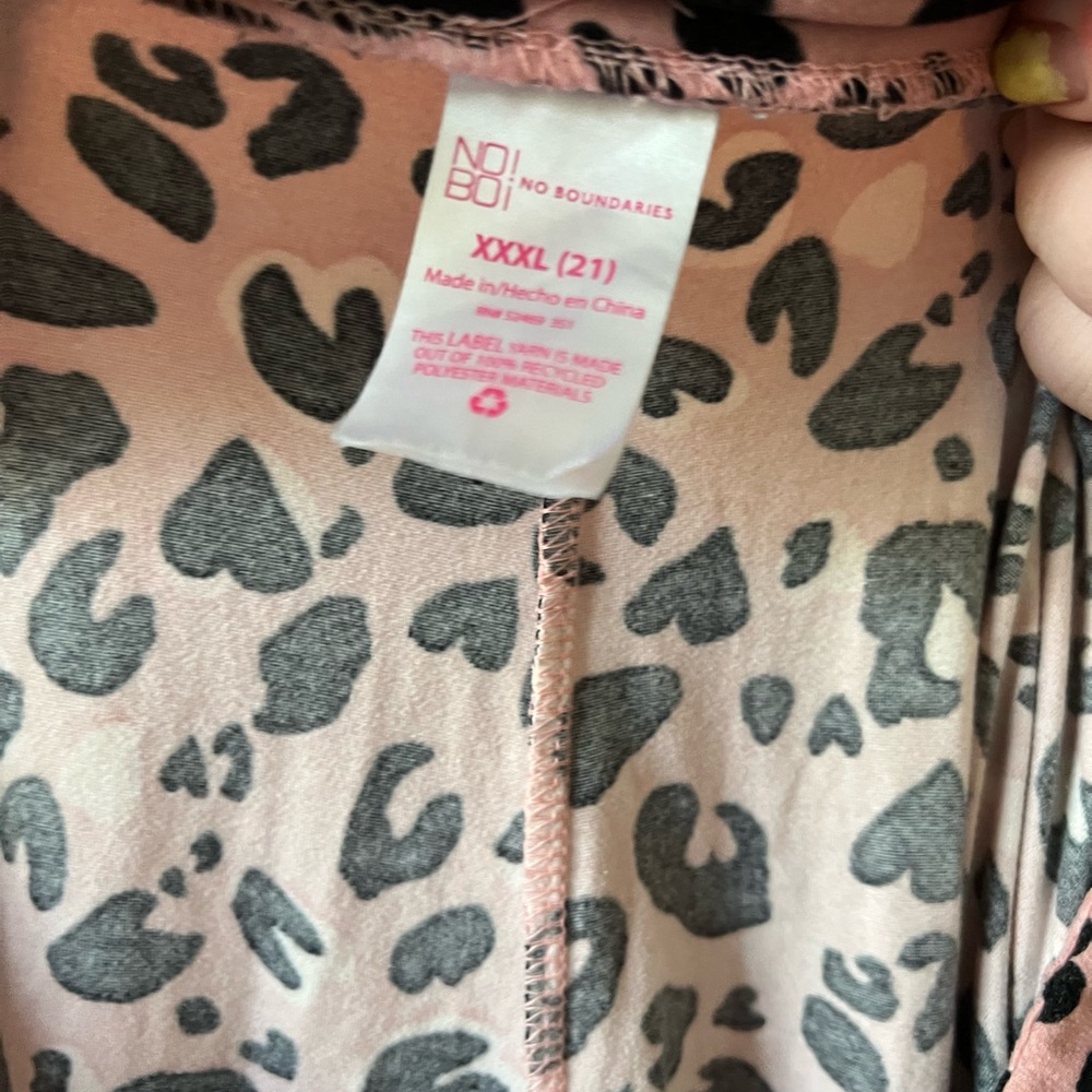 No Boundaries Pink Leopard Print Top